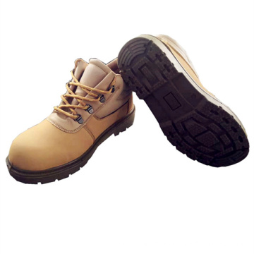 Yellow Colour Casual Type Genuine Leather Steel Toe  china designer double  Safety Safety Shoes